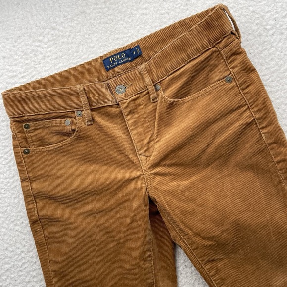 Polo Ralph Lauren Pants - Polo Ralph Lauren Corduroy Pants Womens 4 (30x31) Brown Skinny Stretch 5 Pocket